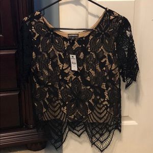 Sexy lace top from Express sz small. Brand new!